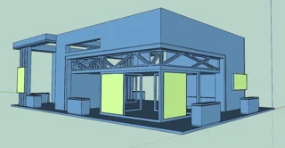 غرفه جزیره متراژ 183 متر مربع